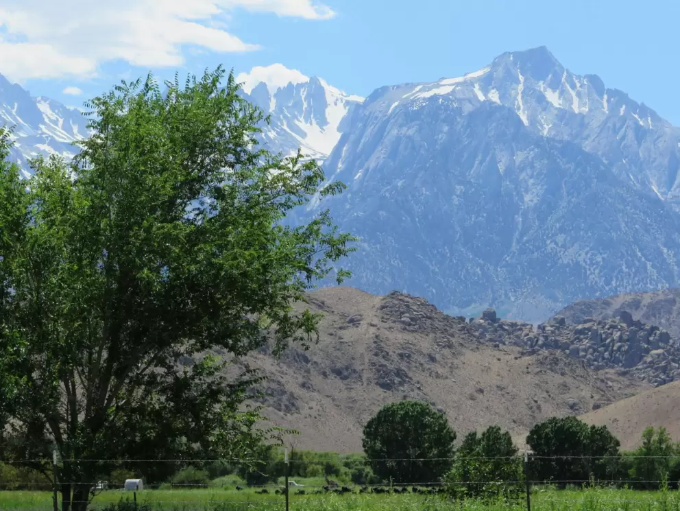 Amazing views of the Eastern Sierra Range.