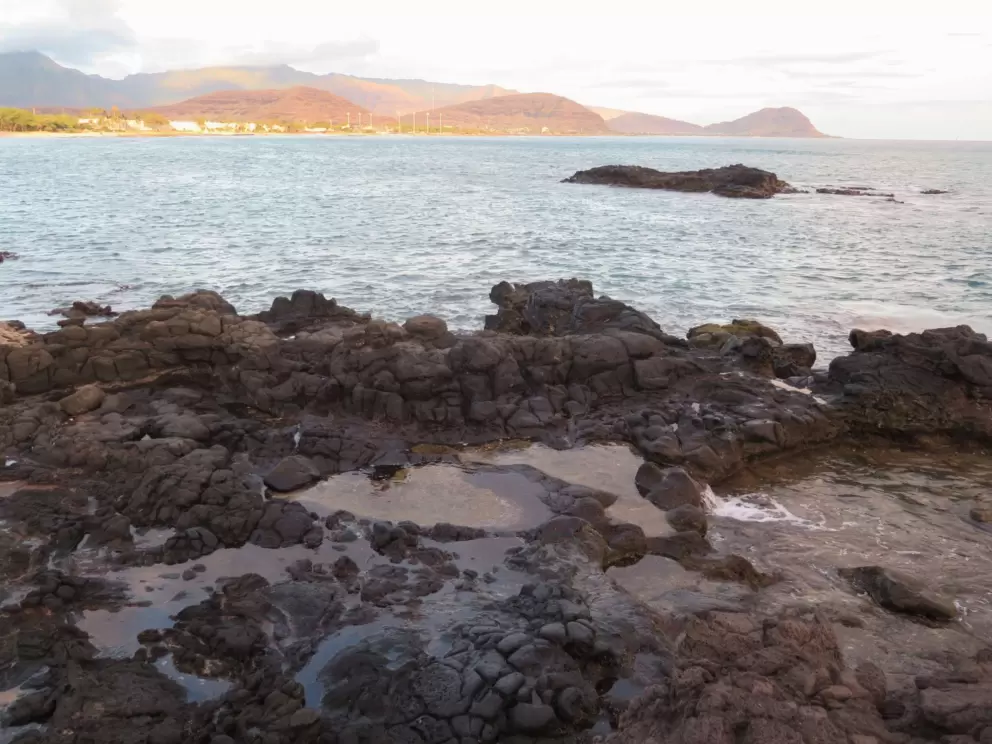 View from other side of headland, Mauna Lahilahi Beach.