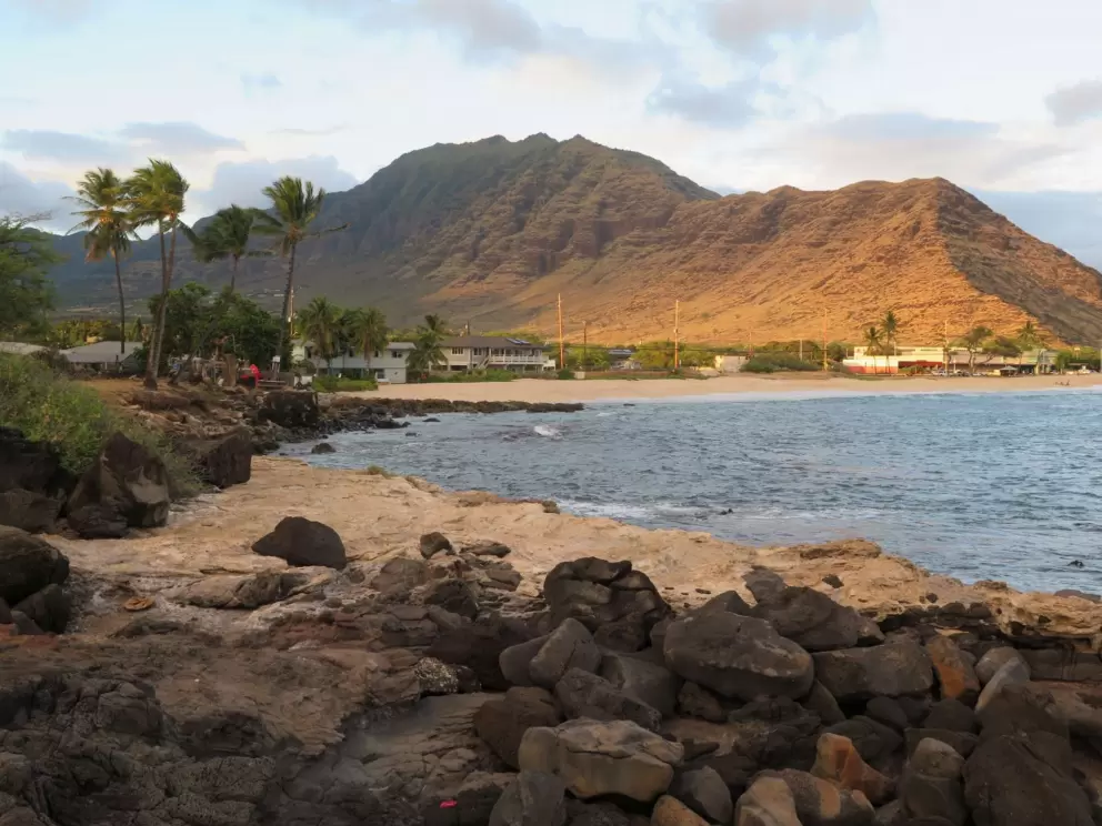 View of Mauna Lahilahi Beach, from other side of headland.