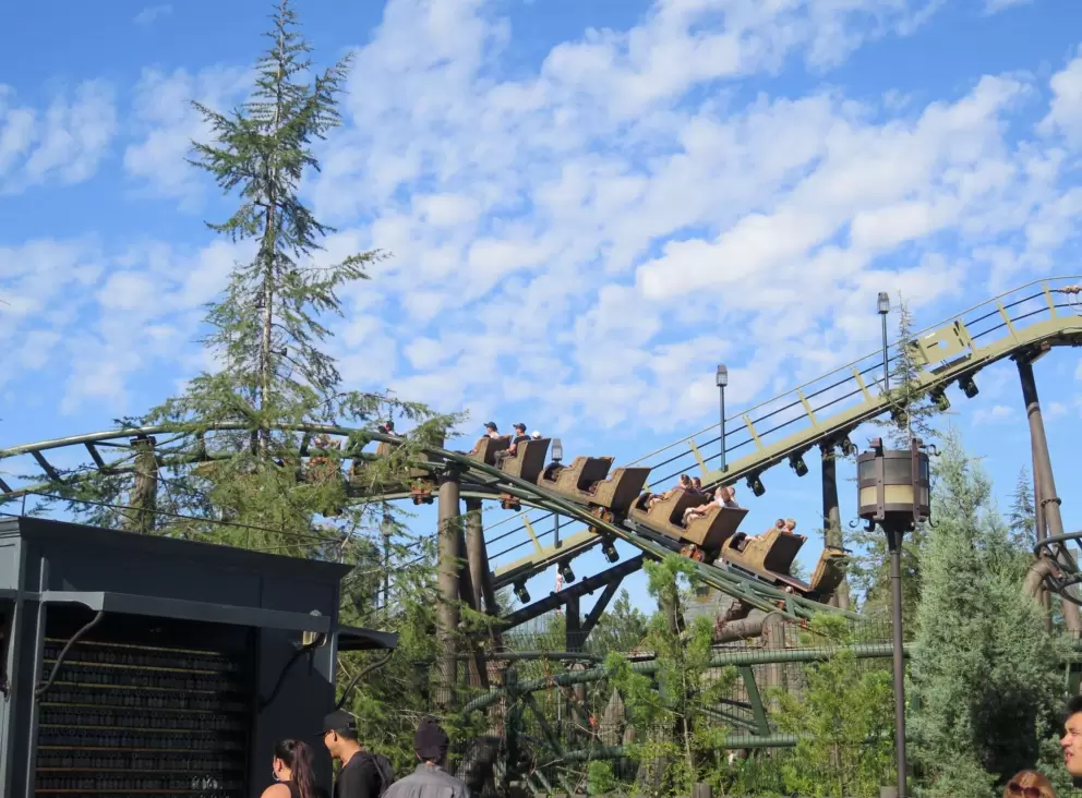 Flight of the Hippogriff rollercoaster in Harry Potter land.