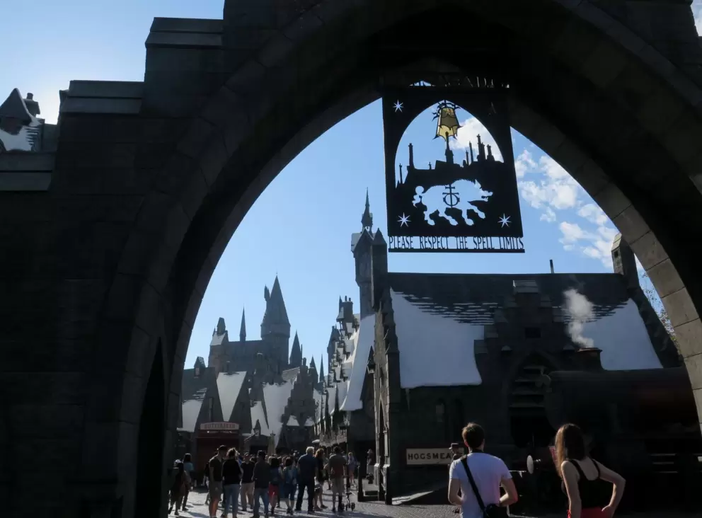The entrance to Harry Potter land.
