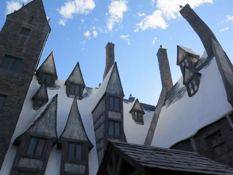 Love the curving chimneys in Harry Potter land.
