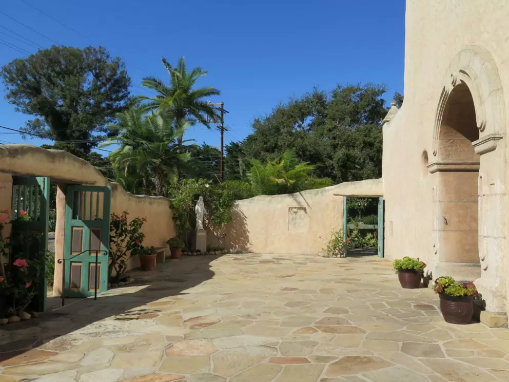 The front courtyard.
