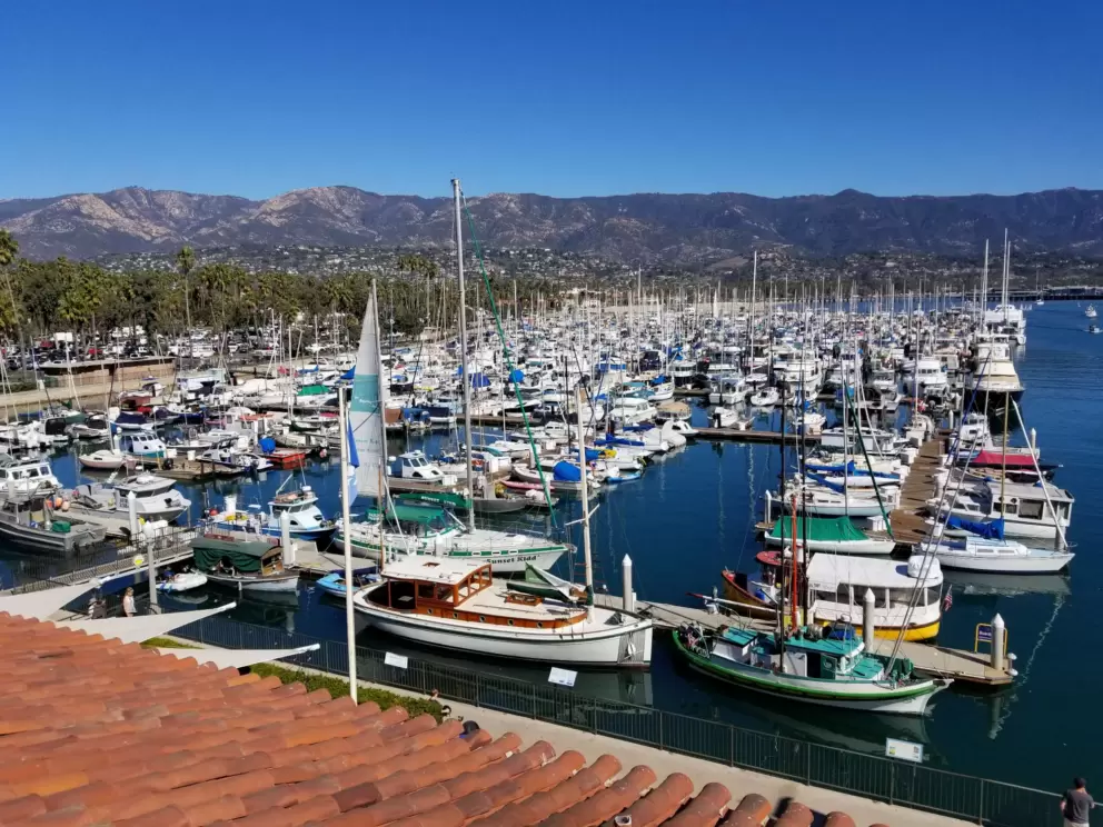 View of the harbor from the 4th floor.