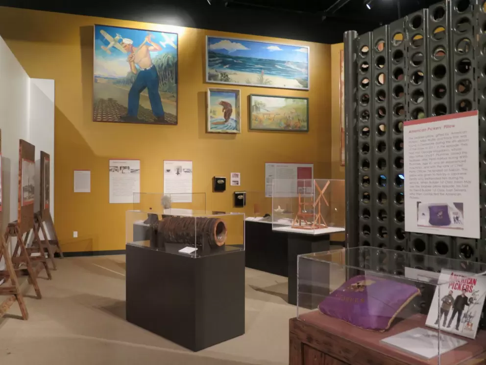 Displays in the museum.