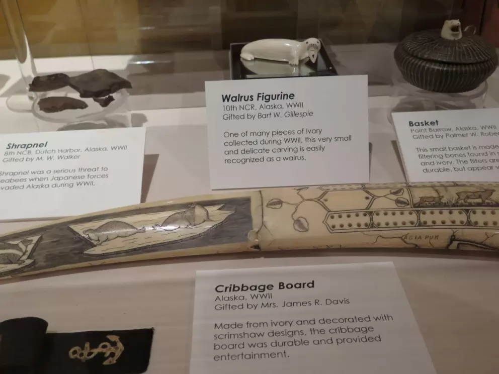 Items made of ivory, collected during WWII.