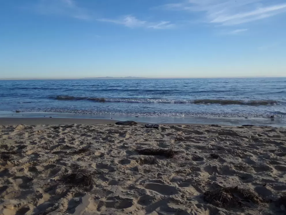 Sand and sea. 