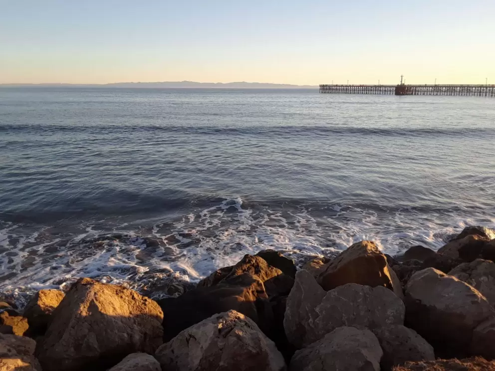 Looking toward the pier.