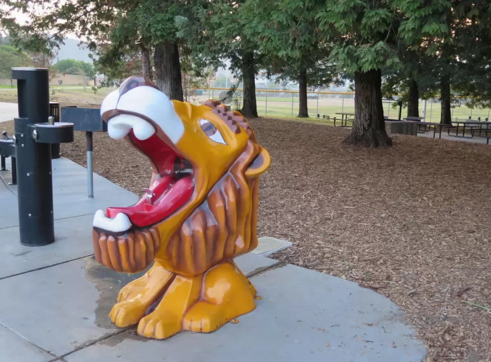 Lion drinking fountain.