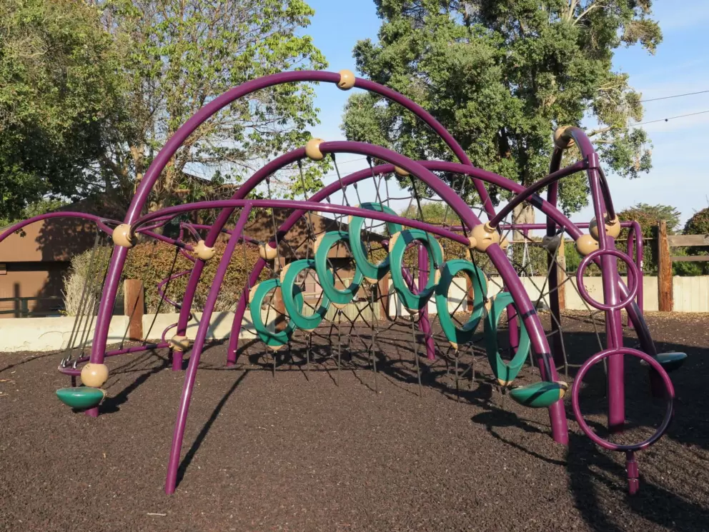 It's fun for kids to climb through these rings.