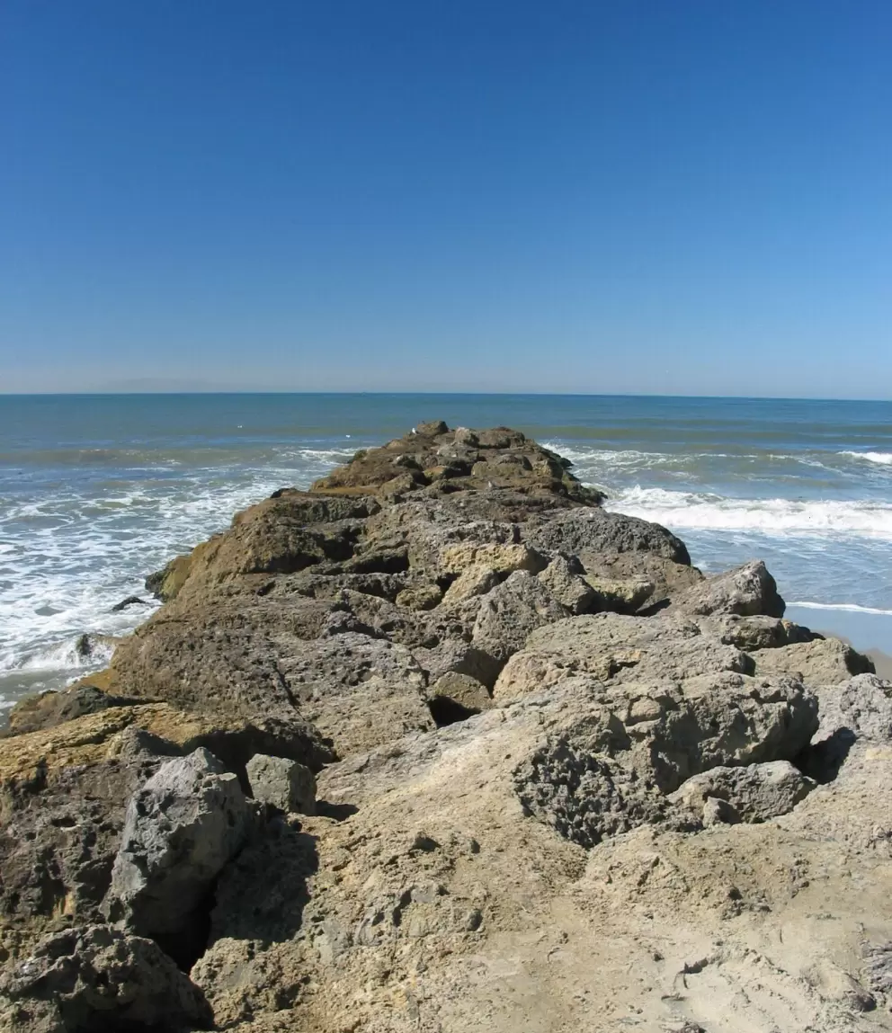 One of the seven jetties...