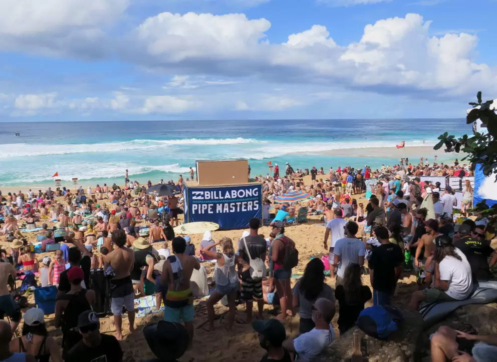 A day at the Pipeline Masters surf contest is an awesome day!
