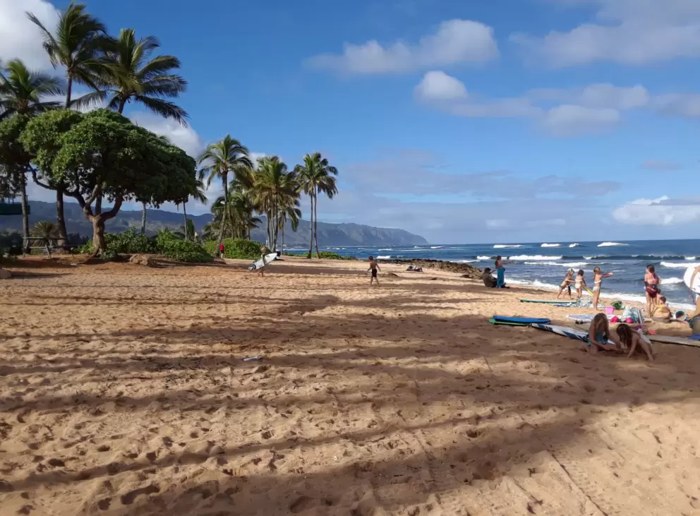 Shadows on the beach.
