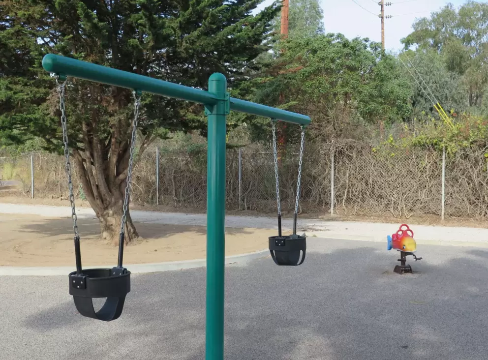 Baby swings and dolphin bouncy.
