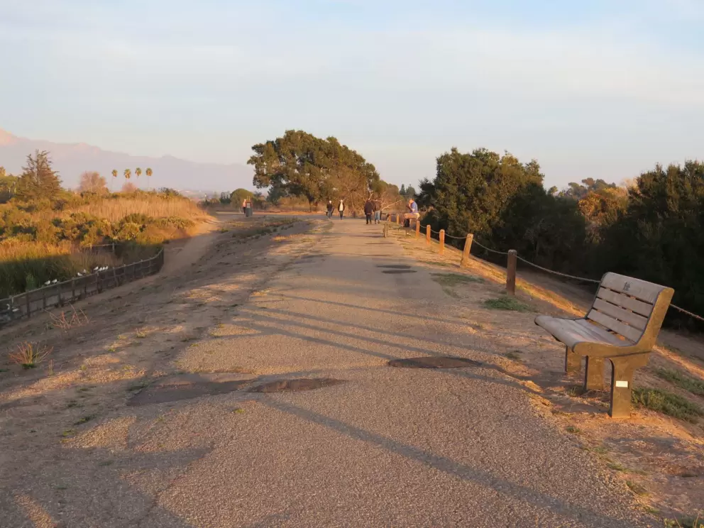 Bench along the paved part of the trail.