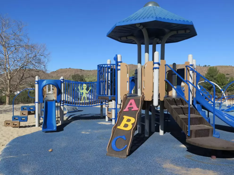 The toddler play structure.