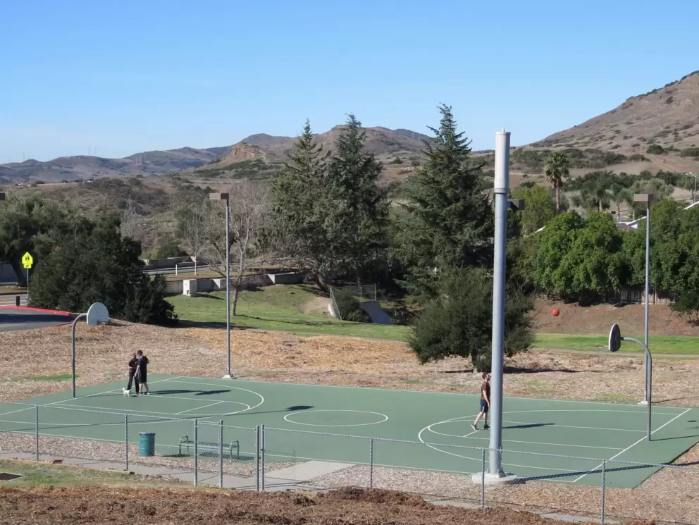 Basketball courts.
