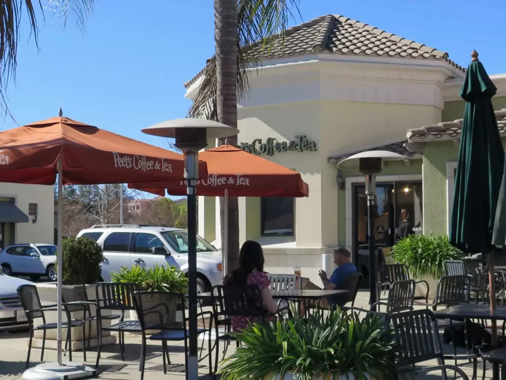 Peet's Coffee, which is in a nearby shopping plaza.