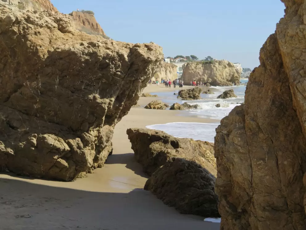 Rock formations on the north end of the beach.