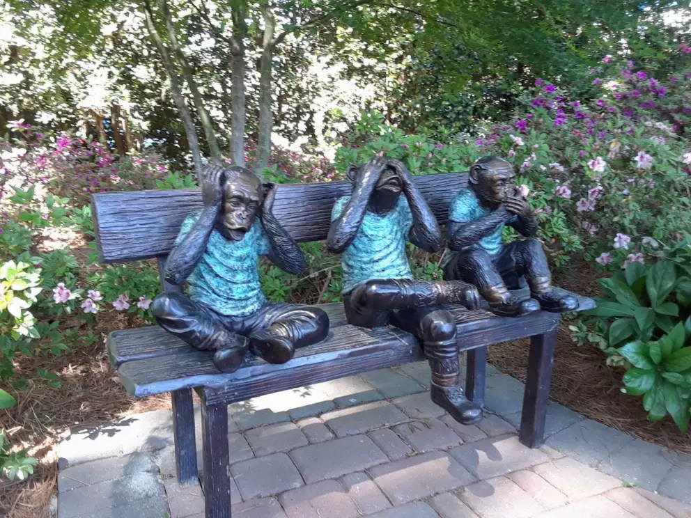 Hear no evil, see no evil, speak no evil.