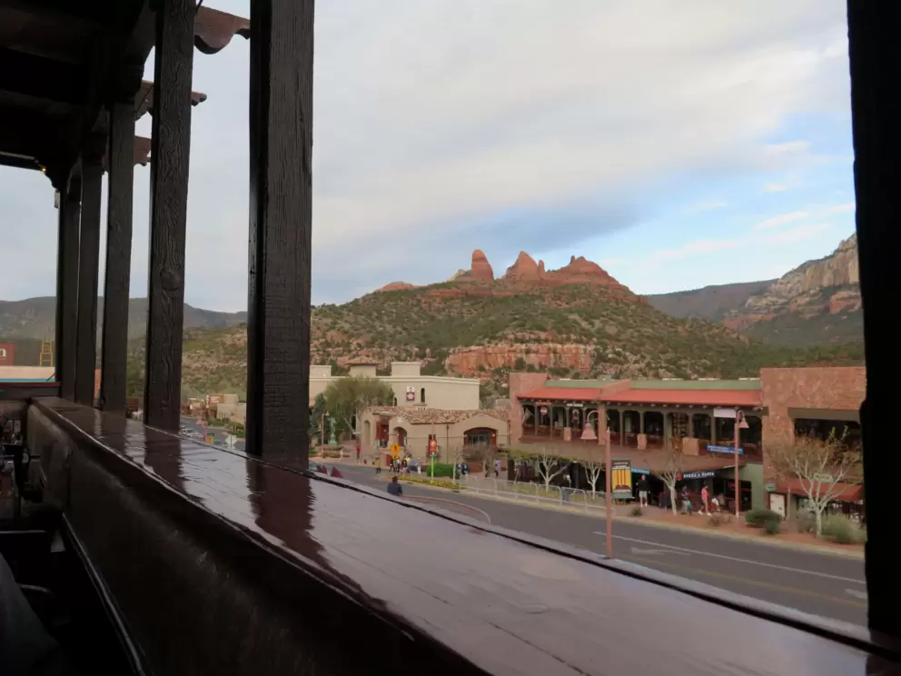 View from Oaxaca Restaurant's upstairs balcony.