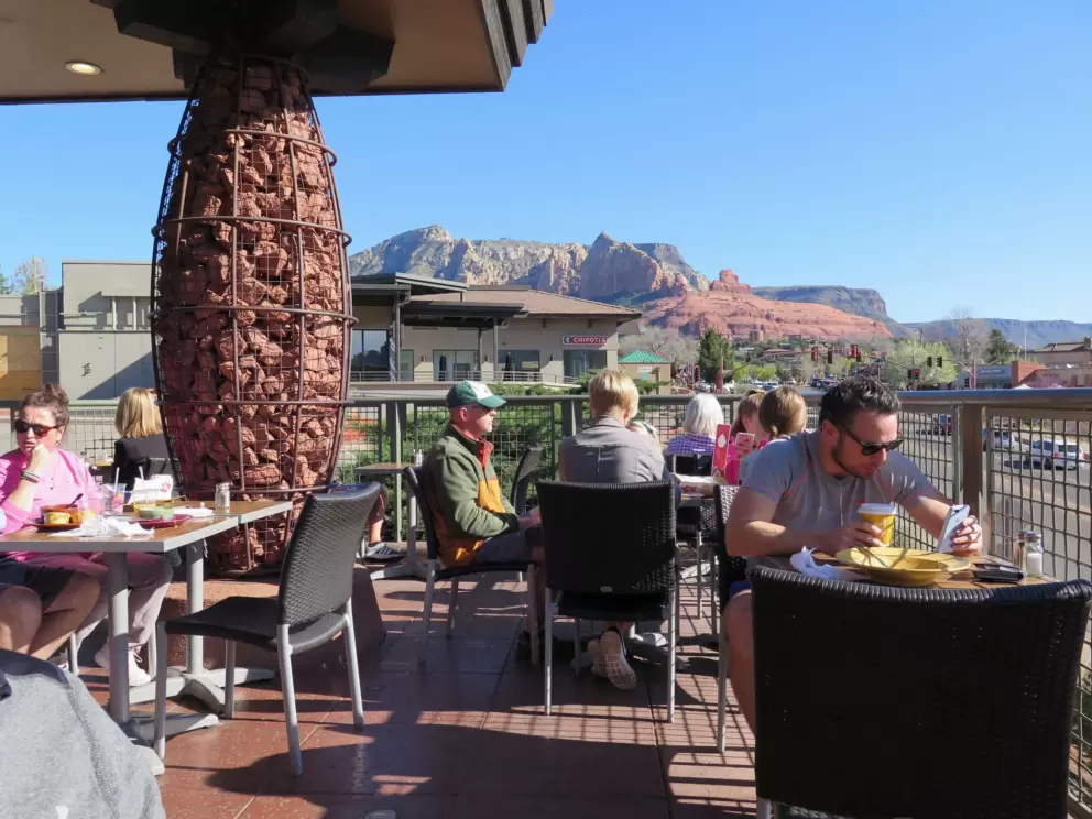 Amazing balcony of Wildflower Bread Company.