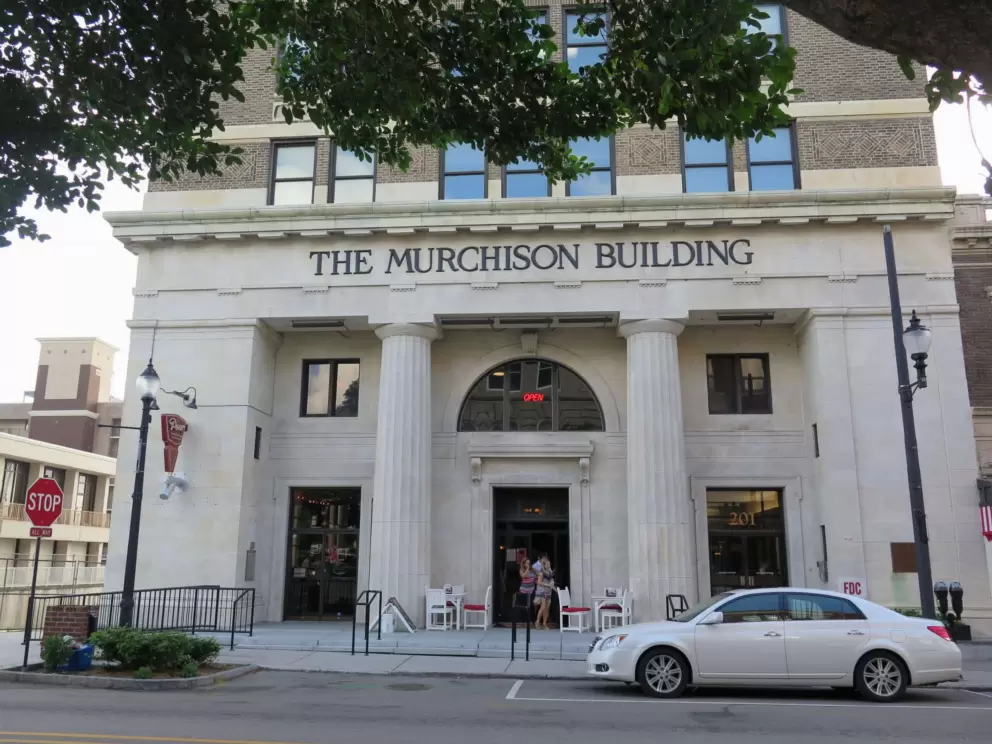 Columns at the front of the Murchison Building.