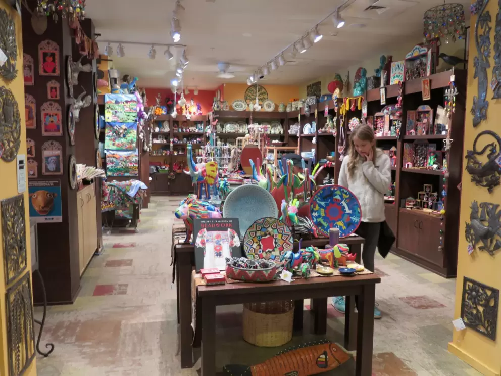 The gift shop inside Museum of International Folk Art.