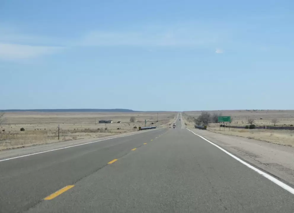 The barren landscape around Santa Fe.