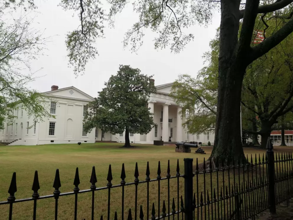 View from outside the fence.