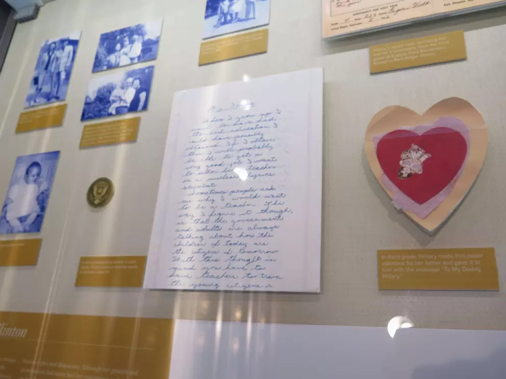 Creations from Hillary's childhood. "I want to either be a teacher or a nuclear physics scientist."
