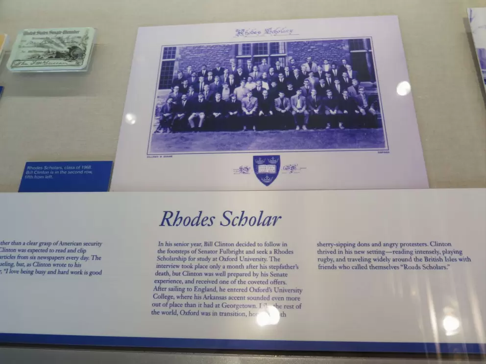 Bill Clinton followed in Senator Fulbright's footsteps and was a Rhodes scholar during his senior year. 