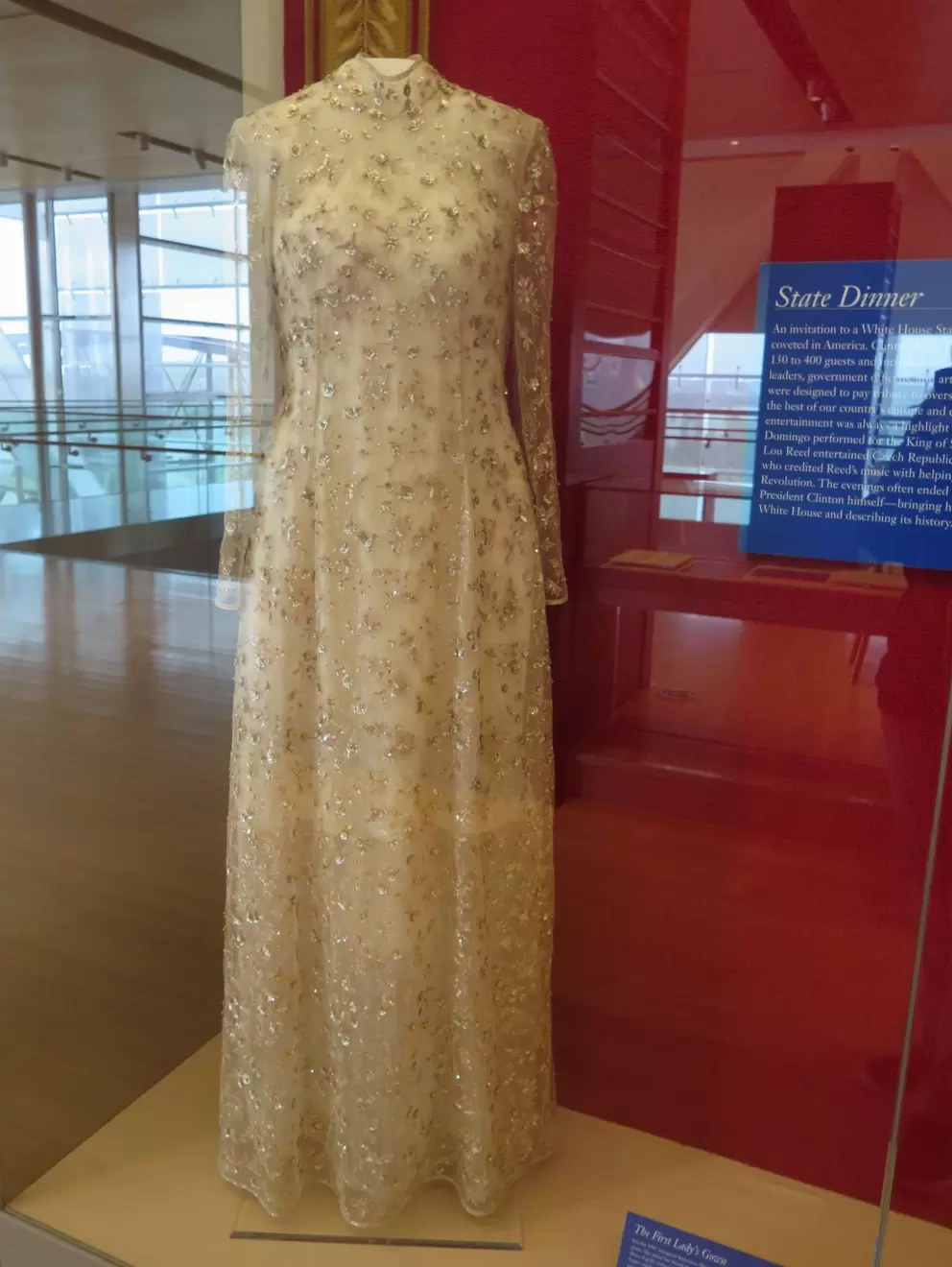 Hillary Clinton had this dress designed for the 1997 Presidential Gala and 14 Inaugural balls all attended in one night!