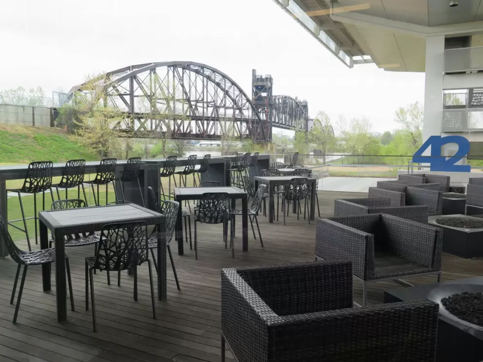 Outdoor area at the restaurant.