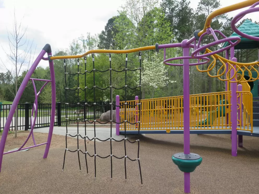 Rope climbey and monkey bars for big kids.