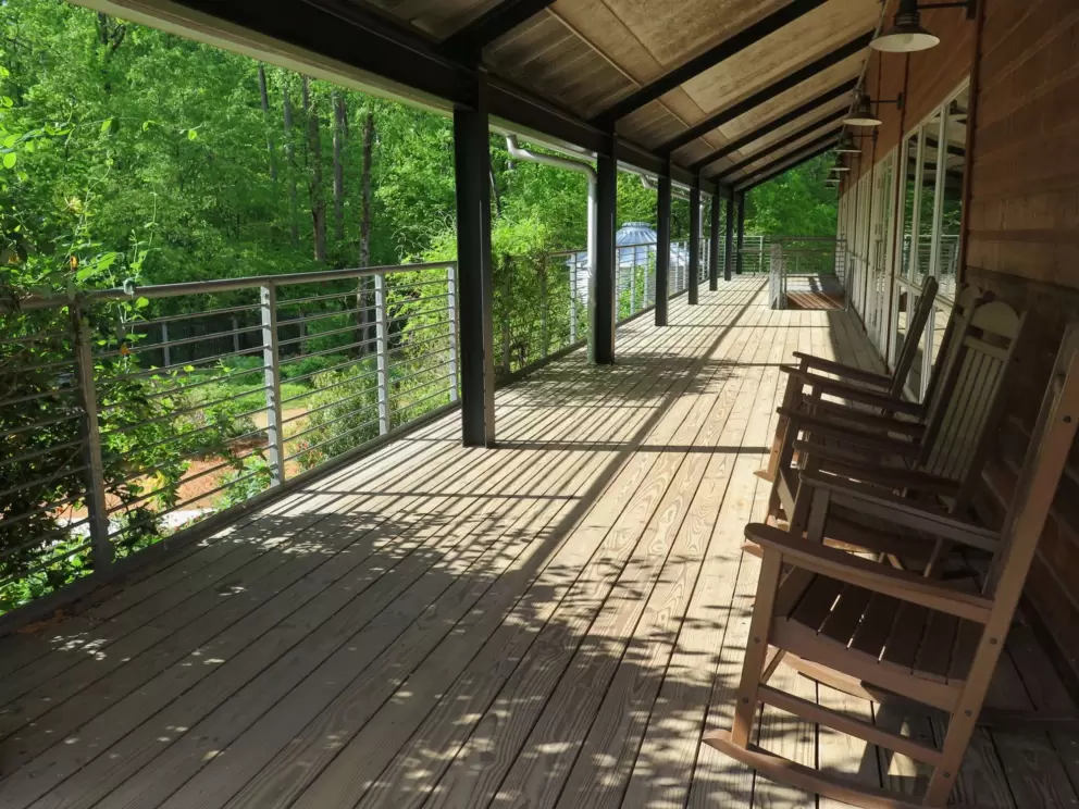 Rocking chairs.