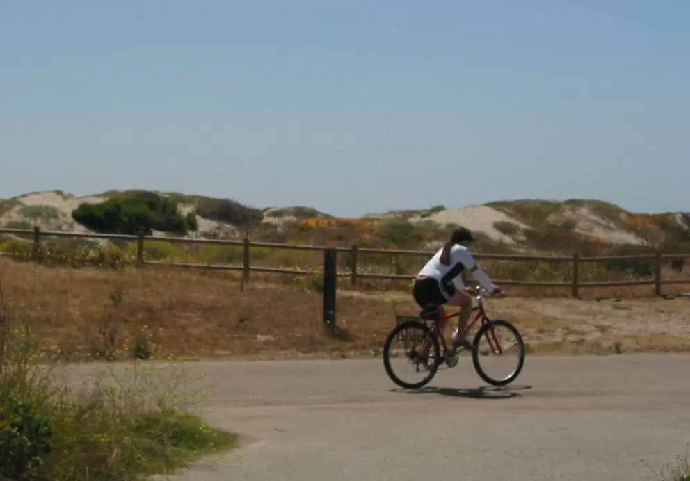 A bike ride by the beach.