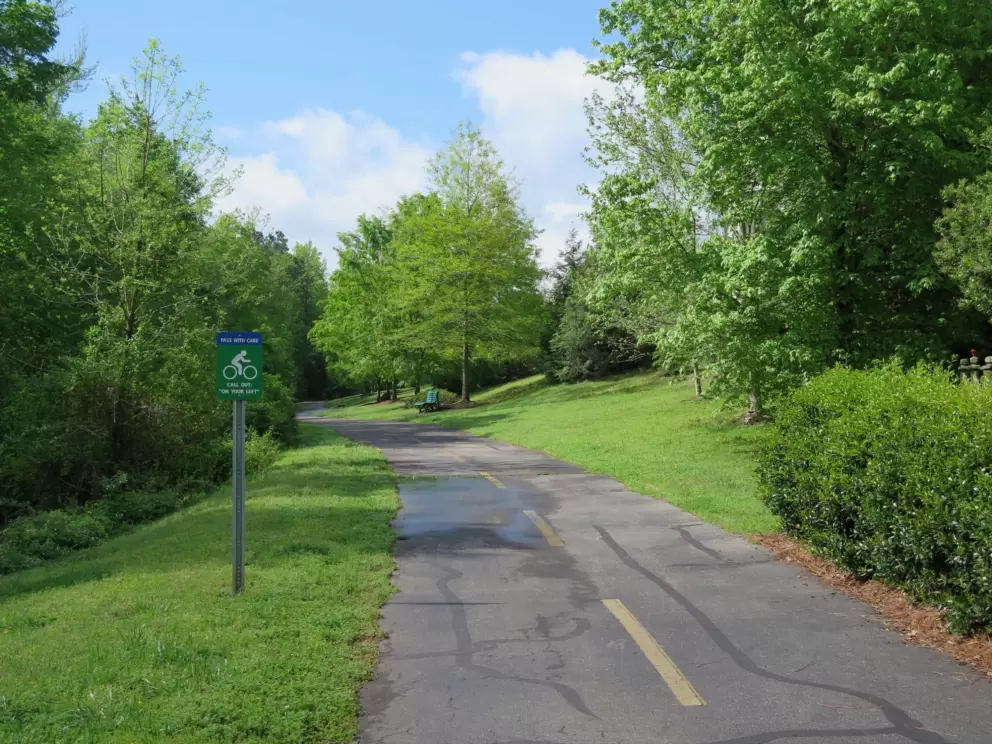 The happy look of Meadowmont Greenway.