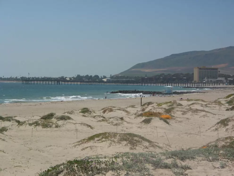 View of Ventura Pier from San Buenaventura Beach.