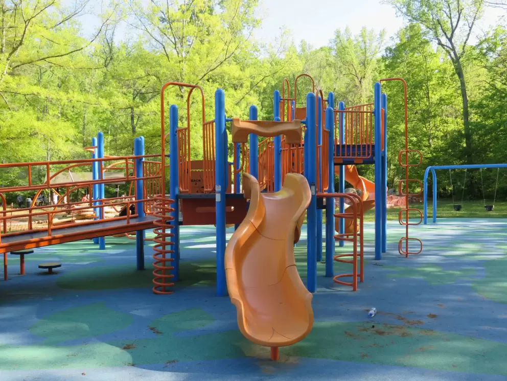 Slide at the playground.