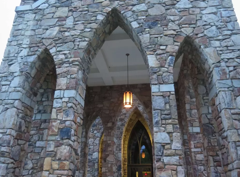 Arches at night, Christ United Methodist Church.
