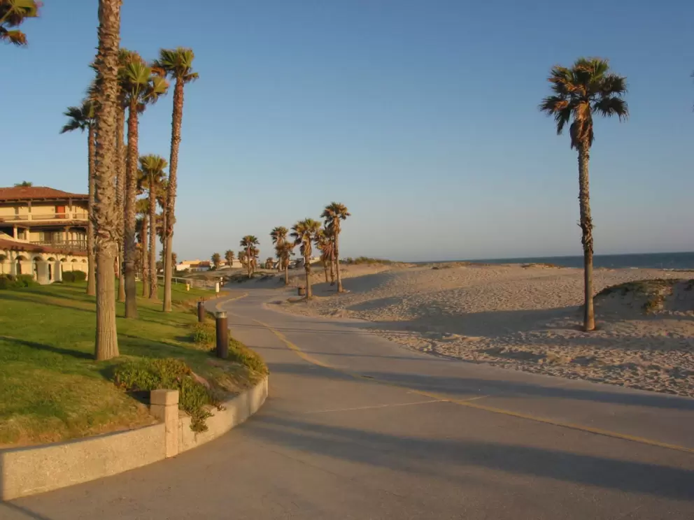Bike path through pristine dunes.