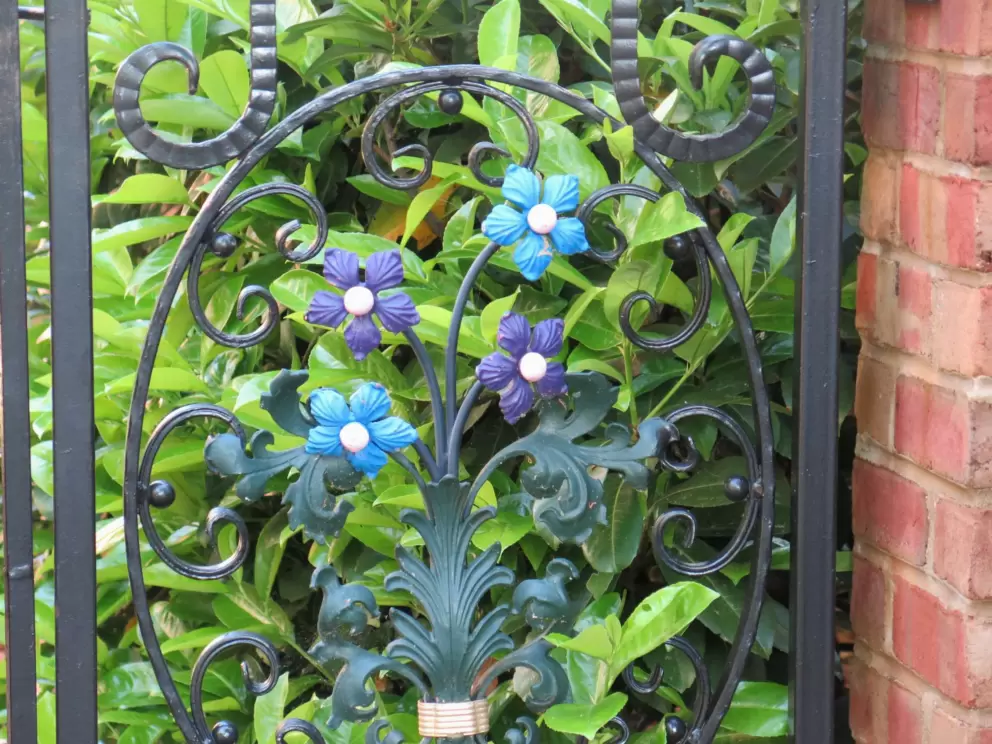 Ironwork gate.