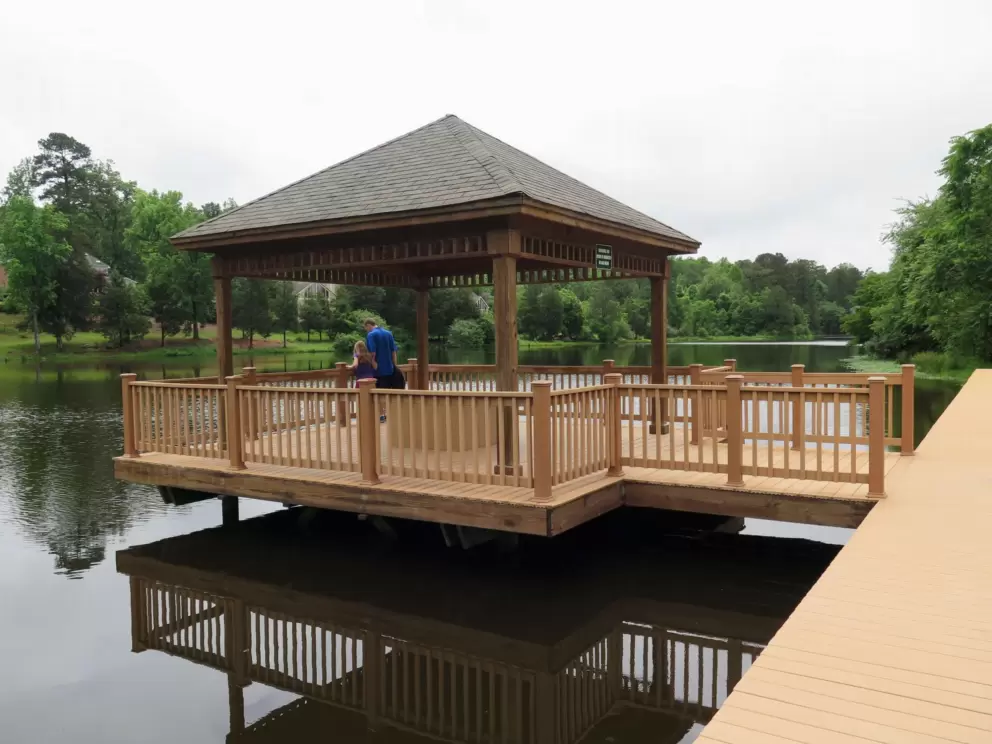 Gazebo and boardwalk.