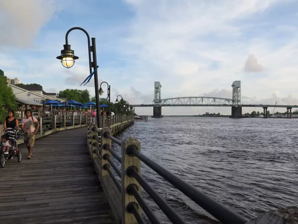 The bridge over the Cape Fear River.