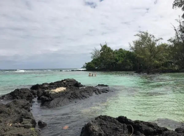 A wonderful, though cold, lagoon swim!