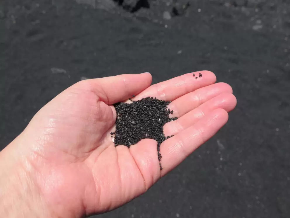 The black sand!