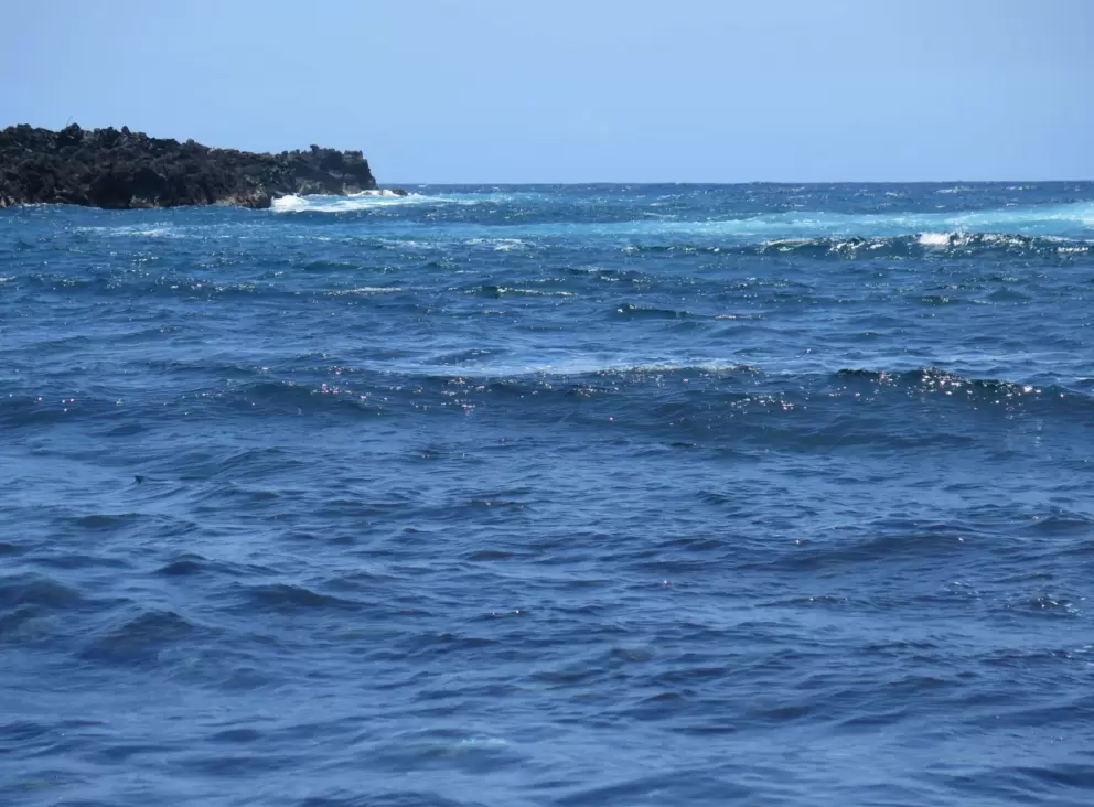 Beautiful strip of turquoise near the horizon.