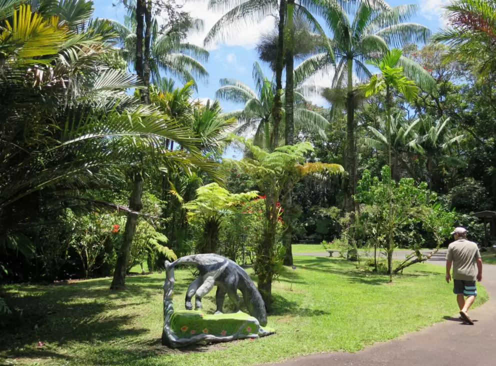 Sculpture bench and palms- such a beautiful place!