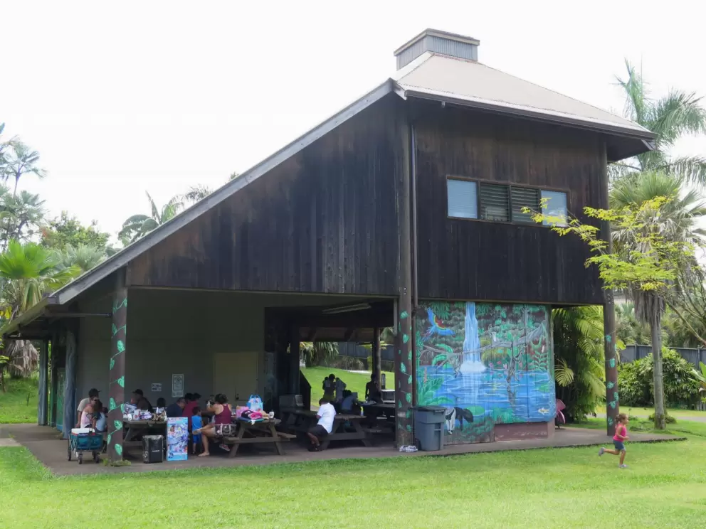 Picnic pavilion by the playground.